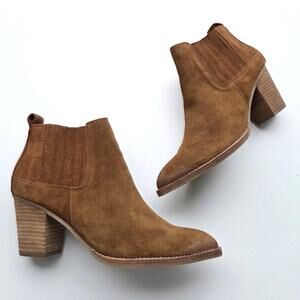 Dolce Vita Jorie Chelsea Suede Boot In Camel Tan Brown Size 10